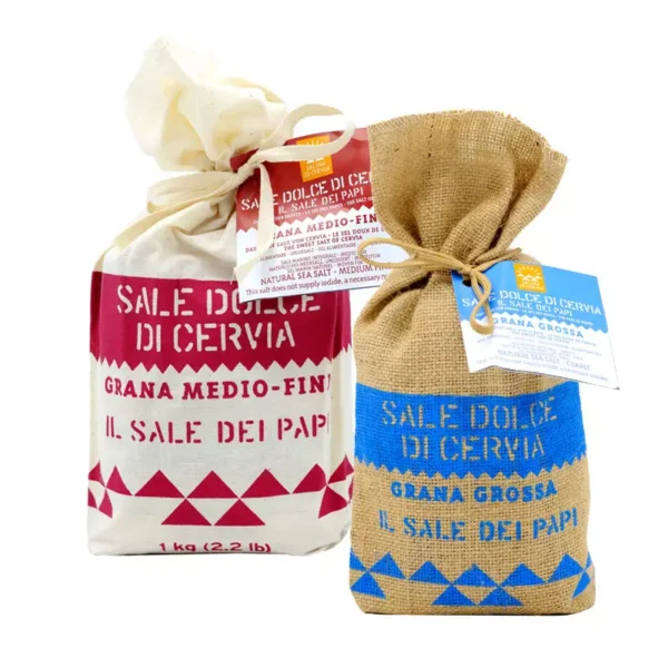 Sea salts from Cervia: Coarse and Medium Fine Sweet Salt 1 kg x 2