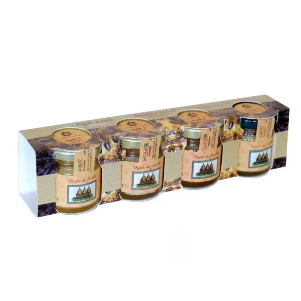 Sicilian Black Bee Spring honey Tasting Set 40 gr x 4
