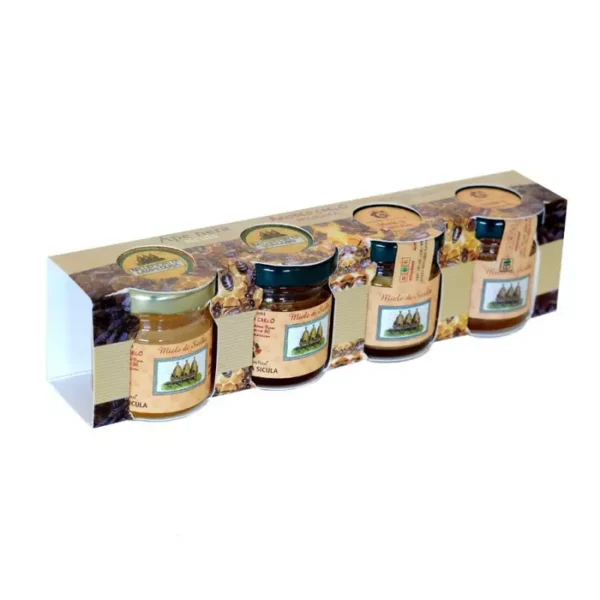 Sicilian Black Bee Winter honey Tasting Set 40 gr x 4