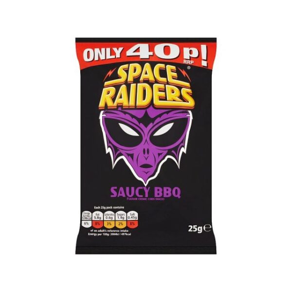 Space Raiders Saucy BBQ 25g 40p (36 Pack)