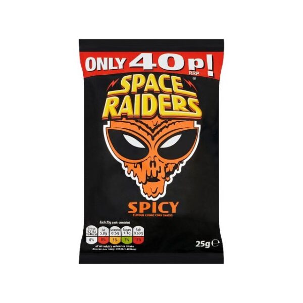 Space Raiders Spicy 25g 40p (36 Pack)