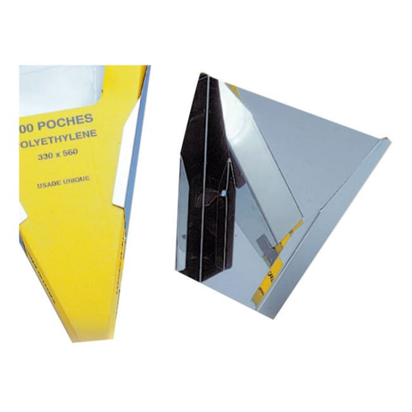 Support inox pour poche à douille jetable