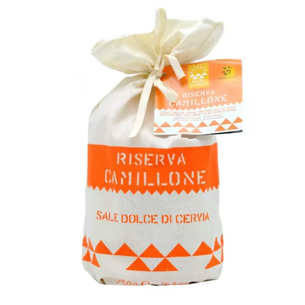 Sweet Sea Salt of Cervia in cotton gift bag Riserva Camillone 750 gr
