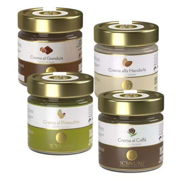 Sweet Spreads Set - Coffee Gianduia Almond Pistachio 200 gr x 4