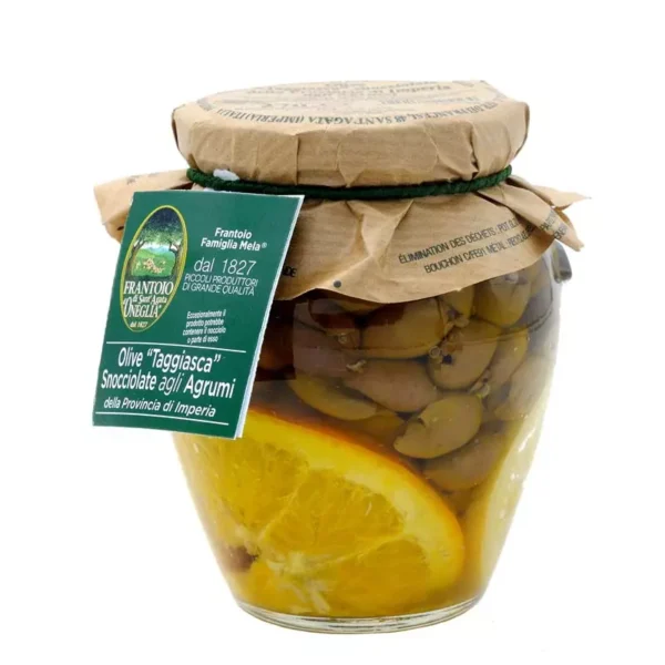 Taggiasca Pitted olives with Citrus Fruits 270 gr