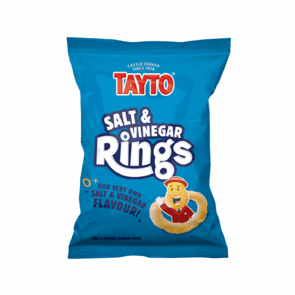 Tayto Salt & Vinegar Rings 37.5g 12 Pack