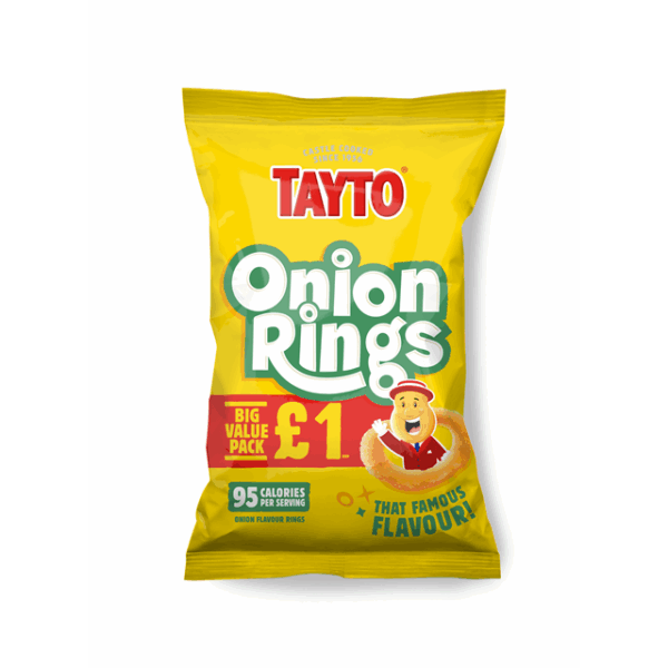 Tayto Onion Rings 26g £1 (20 Pack)