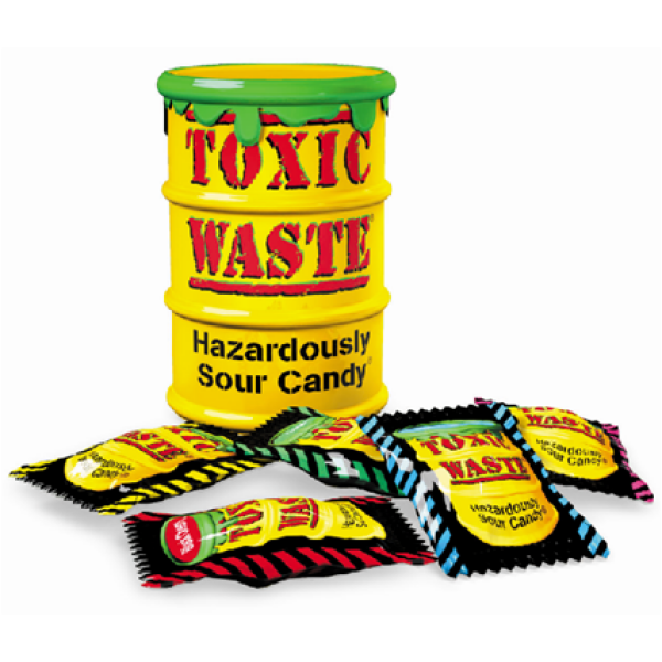 Toxic Waste Sour Candy Drums