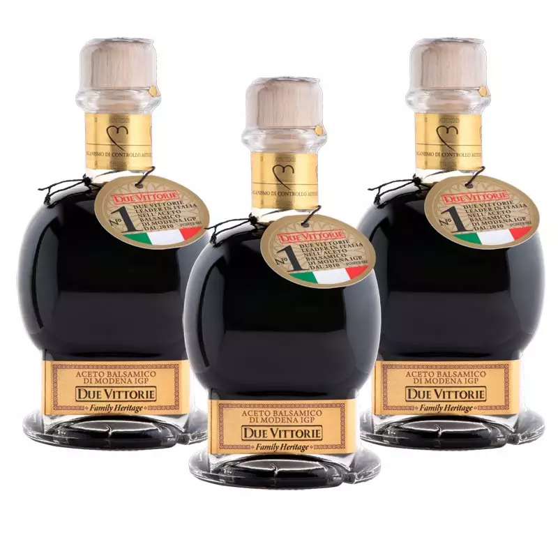 Trio Balsamic Vinegar of Modena PGI Extra Dense Due Vittorie Famiglia 250 ml x 3