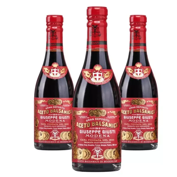Tris Balsamic Vinegar of Modena PGI 3 Gold Medals "Riccardo Giusti" 250 ml x 3