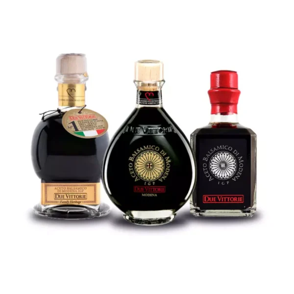 Tris Balsamic Vinegar of Modena PGI Due Vittorie - Oro Argento Famiglia 250 ml x 3
