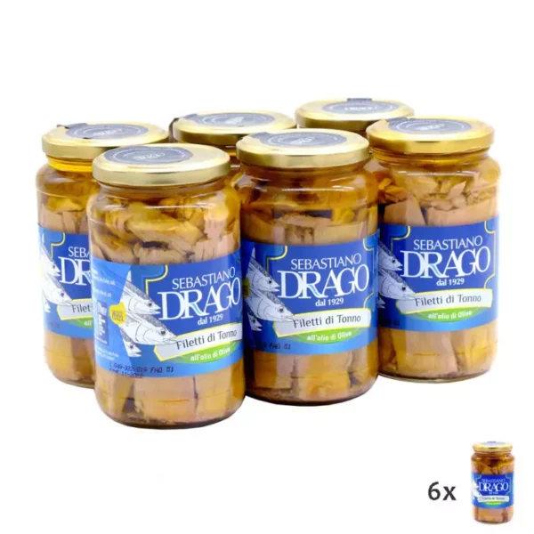 Tuna fillets in Olive Oil 550 gr x 6