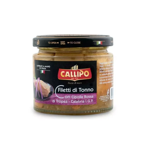 Tuna fish fillets with Red Onion of Tropea Calabria IGP 200 gr