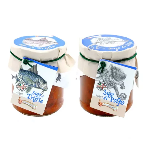 Two Fish Sauces Lombardi: Mullet and Octopus 180 gr x 2