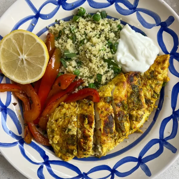 Grilled Moroccan Chicken with Herby Couscous Salad
