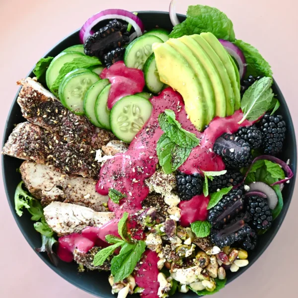 Zaatar Chicken and Blackberry Salad