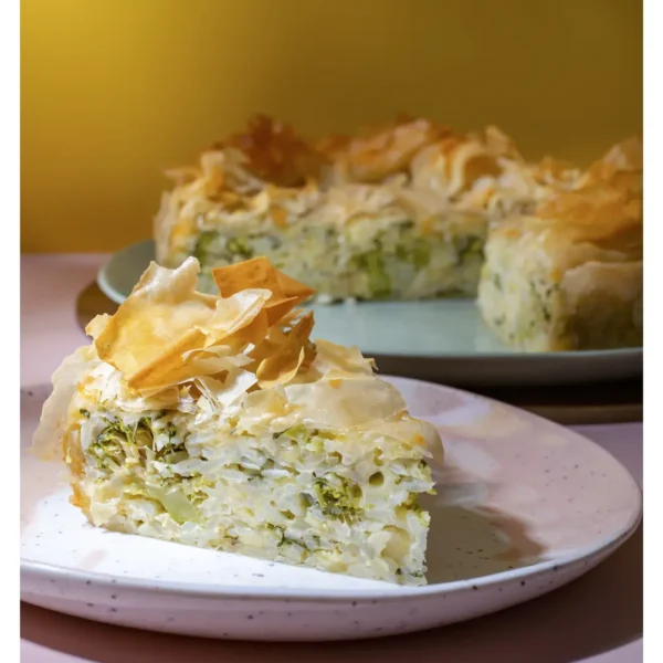 Broccoli Rice Filo Pie