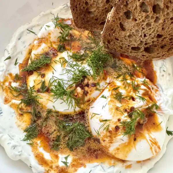 Çilbir Eggs with Labneh