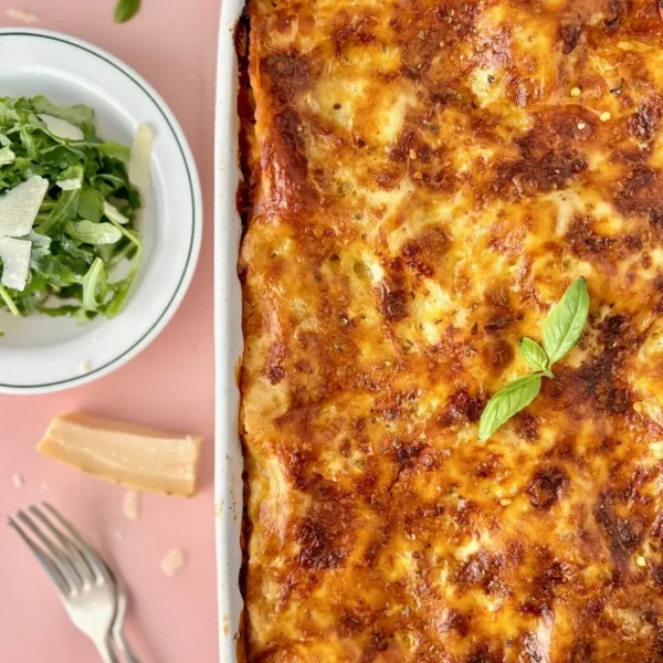 Spicy Beef Lasagna (Veggie Loaded with Creamy Béchamel)