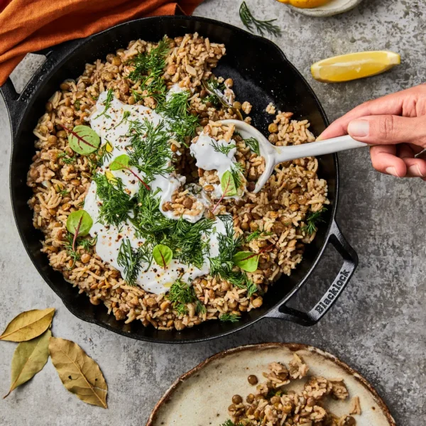 Lentils and Rice with Yoghurt (Mudardara)