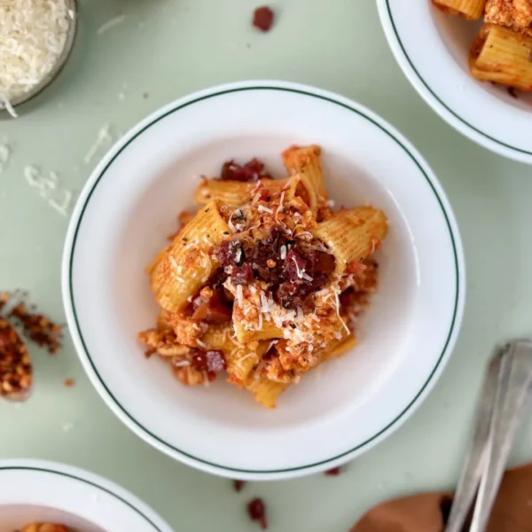 Higher-Protein Pasta Amatriciana