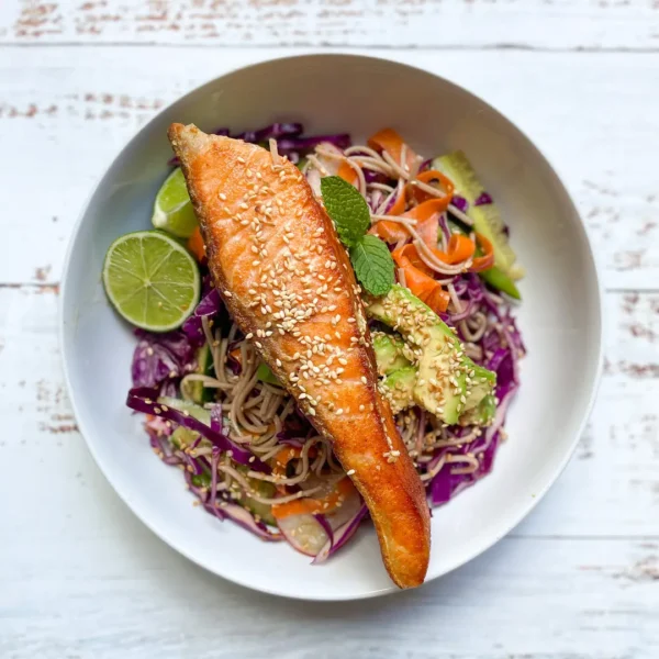 Salmon Soba Noodle Salad