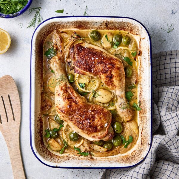 Chicken, Fennel and Olive Tray Bake