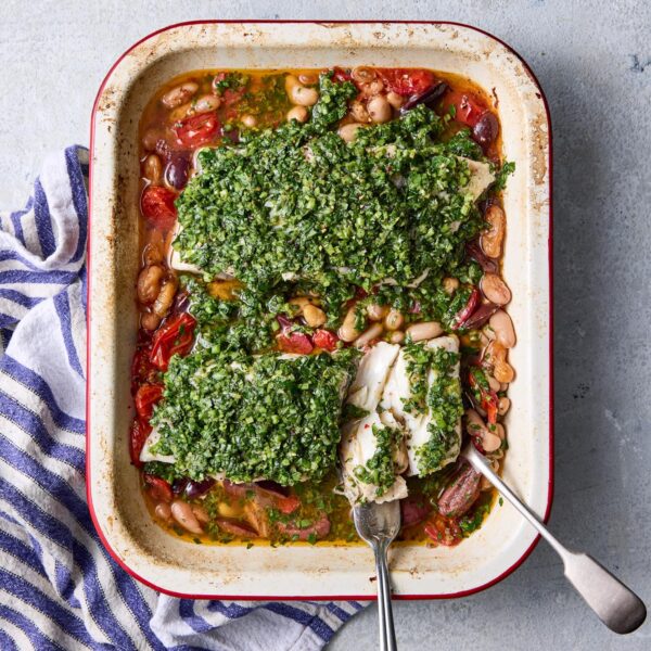 One Tray Mediterranean Fish Bake