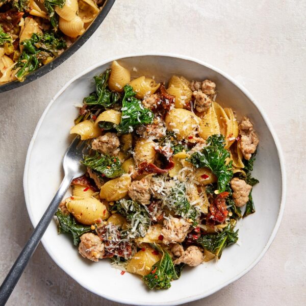 Sausage, Chilli and Kale Pasta