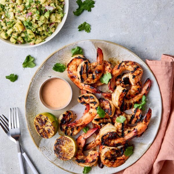 Grilled Chilli Lime Prawns