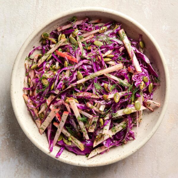 Simple Apple, Dill and Cabbage Slaw