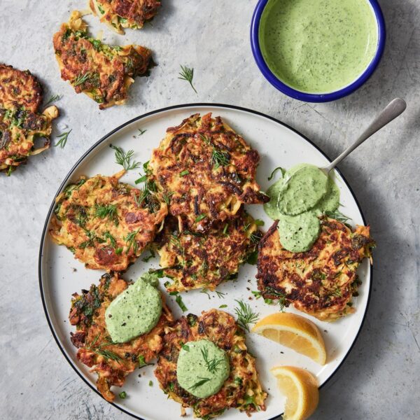 Herby Fritters with Green Goddess Sauce
