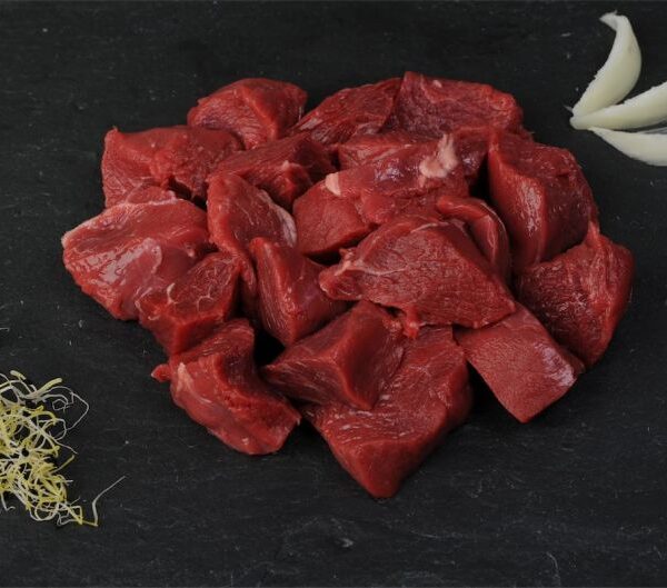 Viande de boeuf à fondue (rumsteack, rond de tranche grasse, poire, merlan)