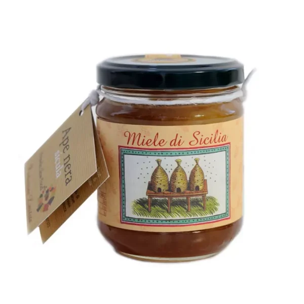 Vulcano Island mixed flower honey Sicilian Black Bee 250 gr