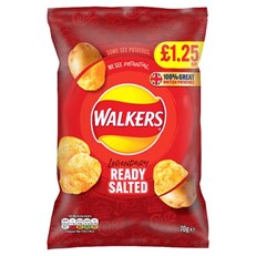 Walkers Crisps Ready Salted 70g £1.25 18 Pack