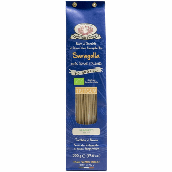 Pâtes bio Spaghetti Saragolla à base de blé dur paquet de 500 g - Rustichella d'Abruzzo