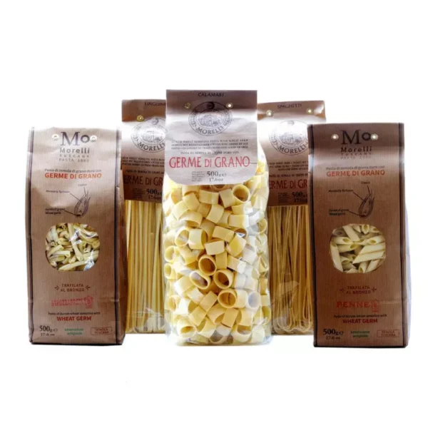 Wheat Germ Pasta Multipack: Spaghetti, Linguine, Calamari, Penne, Strozzapreti 500 gr x 5