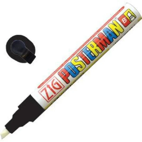 Marqueur craie tous temps Securit Zig Posterman 6mm noir