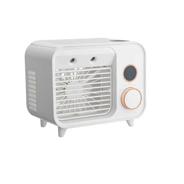 Mini rafraichisseur d'air portable USB avec 5 vitesses blanc Vendos85