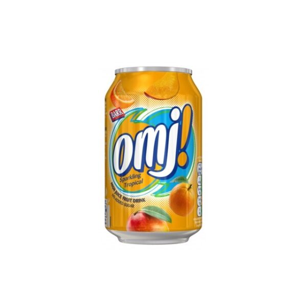Barrs omj Sparkling Tropical 330ml (24 Pack) Schools Approved