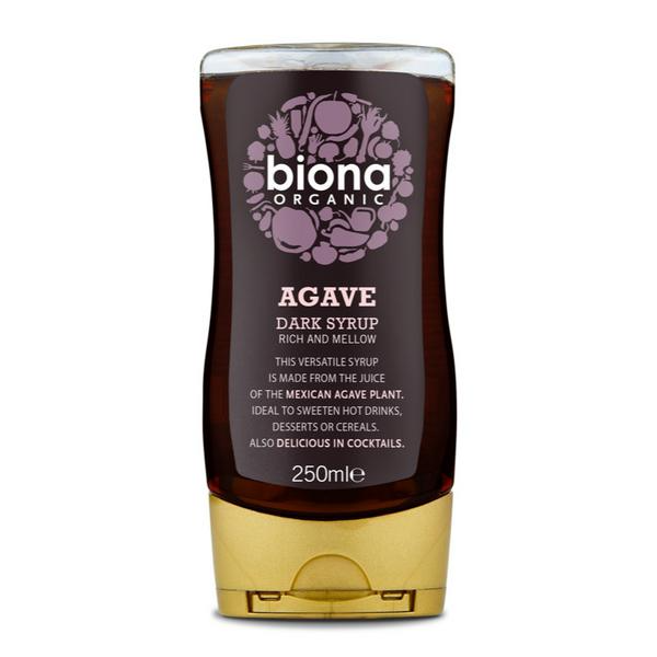 Biona Dark Agave Squeezy Sirop sans produits laitiers, sans gluten, végétalien, 250 ml