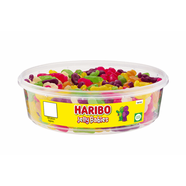 Haribo Tubs Jelly Babies 510g 100 Pieces