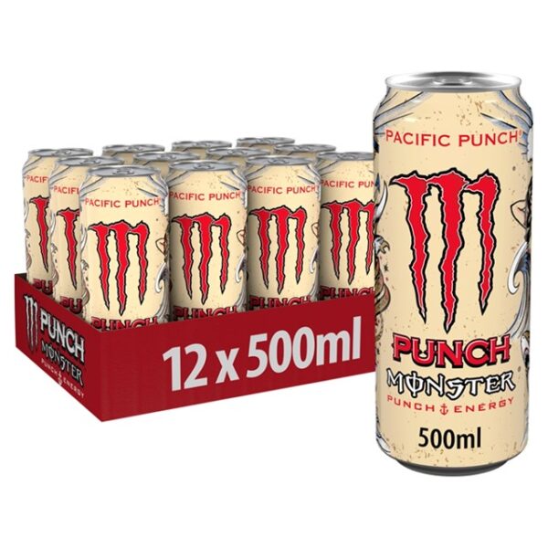 Monster Energy Drink Pacific Punch £1.65 500ml (12 Pack)