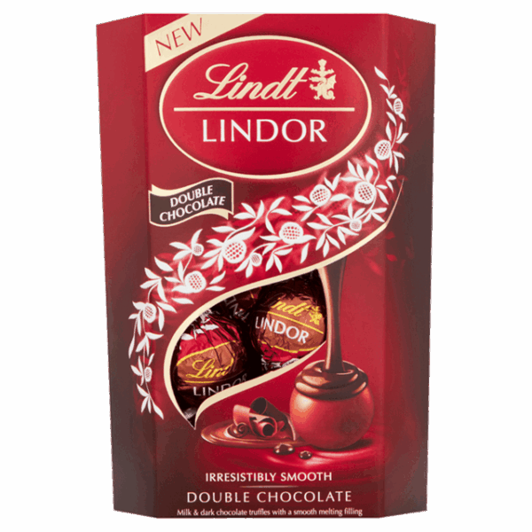 LINDT LINDOR DOUBLE CHOCOLATE BOX 200g