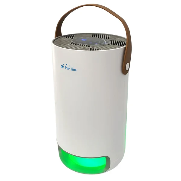 Purificateur d'air avec filtre HEPA, PM2, ioniseur, lampe UV, 3 vitesses et mode AUTO pour 15m2. Purline