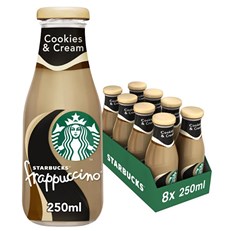 STARBUCKS FRAPPUCCINO COOKIES & CREAM GLASS 250ml (8 Pack)
