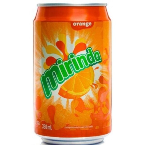 Miranda Orange Cans Imported from Europe Full Sugar 330ml 24 Pack