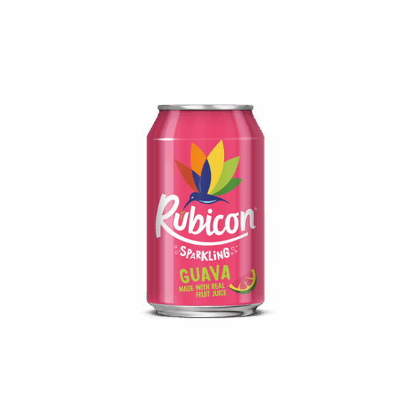 RUBICON SPARKLING GUAVA FIZZY DRINK CANS 330ml (24 PACK)