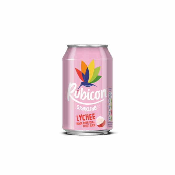 RUBICON SPARKLING LYCHEE FIZZY DRINK CANS 330ml (24 PACK)