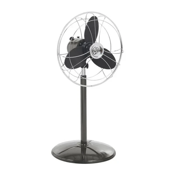Saguaro- Ventilateur Sur Pied ø40cm 40w Rétro Indus Anthracite Et Chrome Farelek